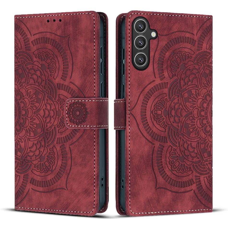 For Samsung Galaxy S24 FE Leather Case WANLONFENG HDM Series Mandala Imprint Wallet Stand Phone Cover Wine Red
For Samsung Galaxy S24 FE Leather Case WANLONFENG HDM Series Mandala Imprint Wallet Stand Phone Cover Wine Red