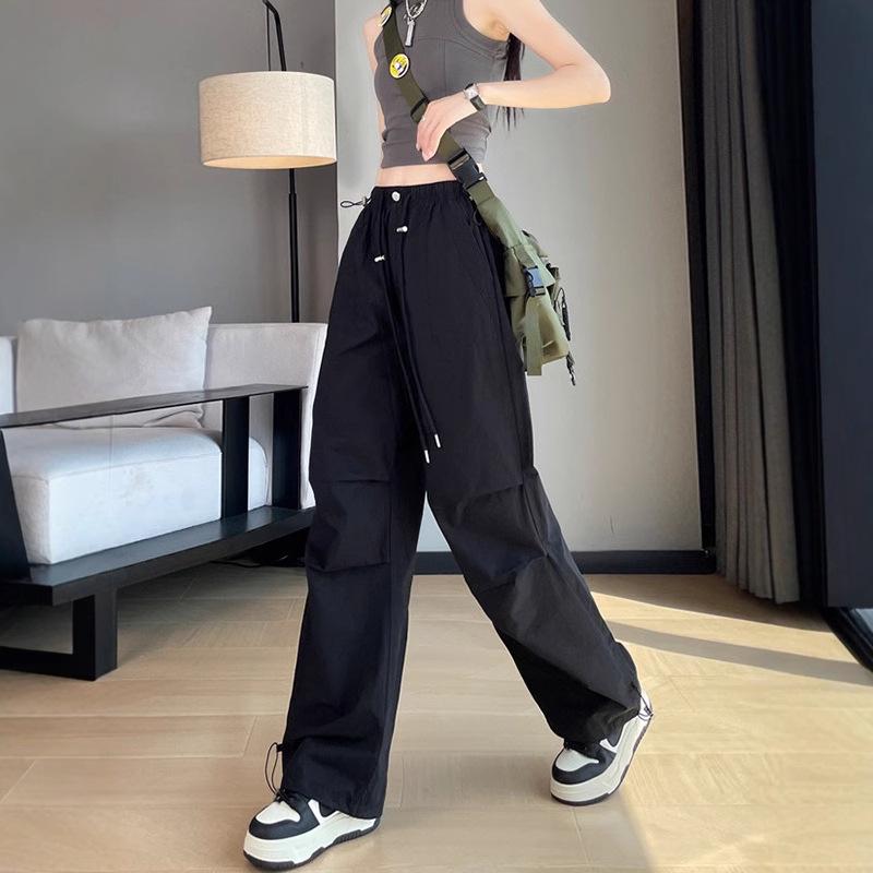 Women s High Waist Black Quick-Dry Cargo Pants - Slimming, Loose, Cuffed Casual Style S
Women s High Waist Black Quick-Dry Cargo Pants - Slimming, Loose, Cuffed Casual Style S