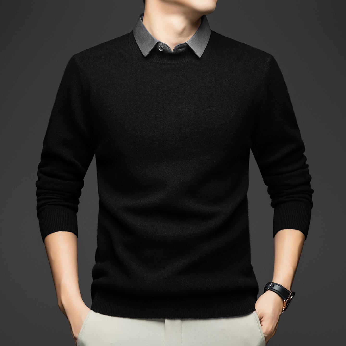 Men s High-End 100% Pure Wool Pullover Sweater - Faux Two-Piece Business Style for Middle-Aged Dads XXL чорний
Men s High-End 100% Pure Wool Pullover Sweater - Faux Two-Piece Business Style for Middle-Aged Dads XXL чорний