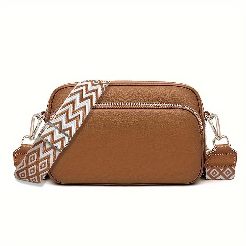 Elegant Zipper Crossbody Bag for Women, Shopping Purse with Wide Strap Design Classic Small Solid Color Shoulder Bags світло-коричневого кольору
Elegant Zipper Crossbody Bag for Women, Shopping Purse with Wide Strap Design Classic Small Solid Color Shoulder Bags світло-коричневого кольору