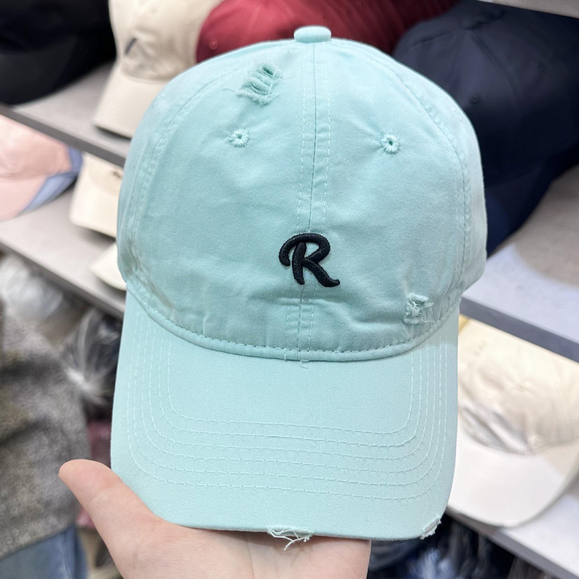 American Retro Ripped Edged Baseball Cap Letter R Versatile Big Head Circumference Wide Brim Showing Face Small Duckling Hat for Women M(56-58cm)
American Retro Ripped Edged Baseball Cap Letter R Versatile Big Head Circumference Wide Brim Showing Face Small Duckling Hat for Women M(56-58cm)