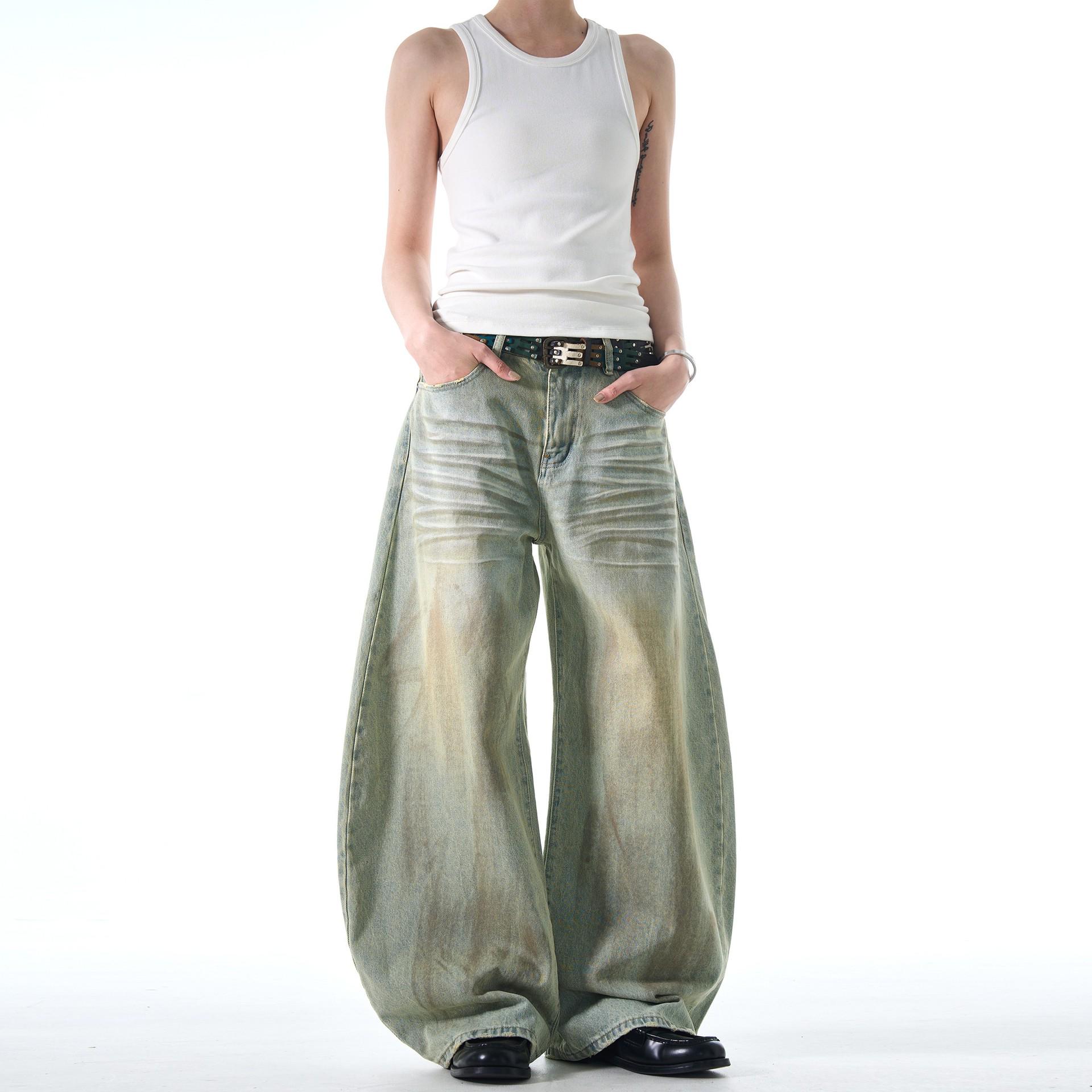 Retro American Scythe Jeans: Unisex Loose Fit, Distressed & Spray-Painted, Punk Wide-Leg Style XXXL
Retro American Scythe Jeans: Unisex Loose Fit, Distressed & Spray-Painted, Punk Wide-Leg Style XXXL