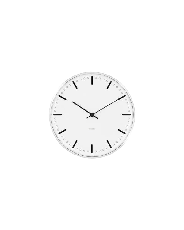 ARNE JACOBSEN 21cm Wall Clock Scandinavian Design Design without Second CITY HALL 43631 White (Quiet Hand) білий
ARNE JACOBSEN 21cm Wall Clock Scandinavian Design Design without Second CITY HALL 43631 White (Quiet Hand) білий
