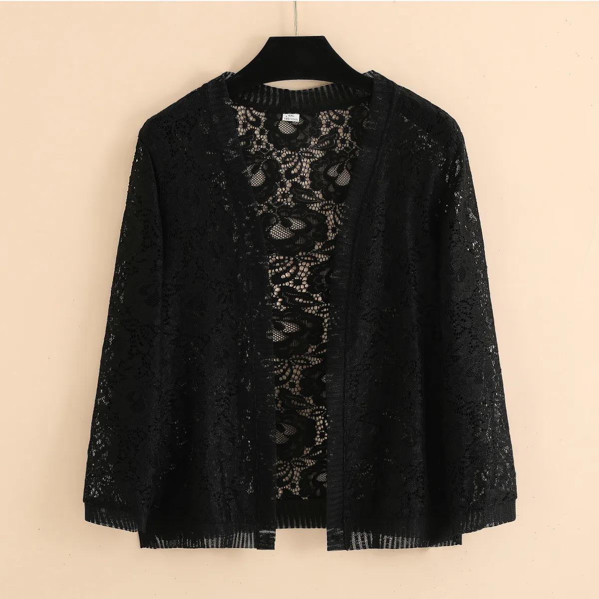 Жіночий літній однотонний мереживний сонцезахисний короткий щоденний темпераментний кардиган XL чорний
Жіночий літній однотонний мереживний сонцезахисний короткий щоденний темпераментний кардиган XL чорний