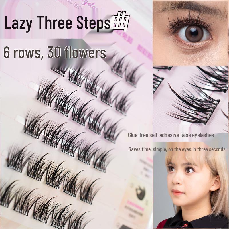 Glue-Free Self-Adhesive False Eyelashes: Natural Curling, Single Cluster, Thin Stem, No Glue Needed.
Glue-Free Self-Adhesive False Eyelashes: Natural Curling, Single Cluster, Thin Stem, No Glue Needed.