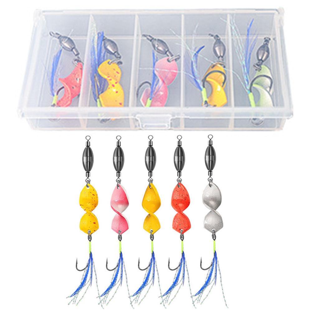 5Pcs Metal Fishing Lures with Feather Hook Artificial Spinner Hard Baits Fishing Spoon Lures синий
5Pcs Metal Fishing Lures with Feather Hook Artificial Spinner Hard Baits Fishing Spoon Lures синий