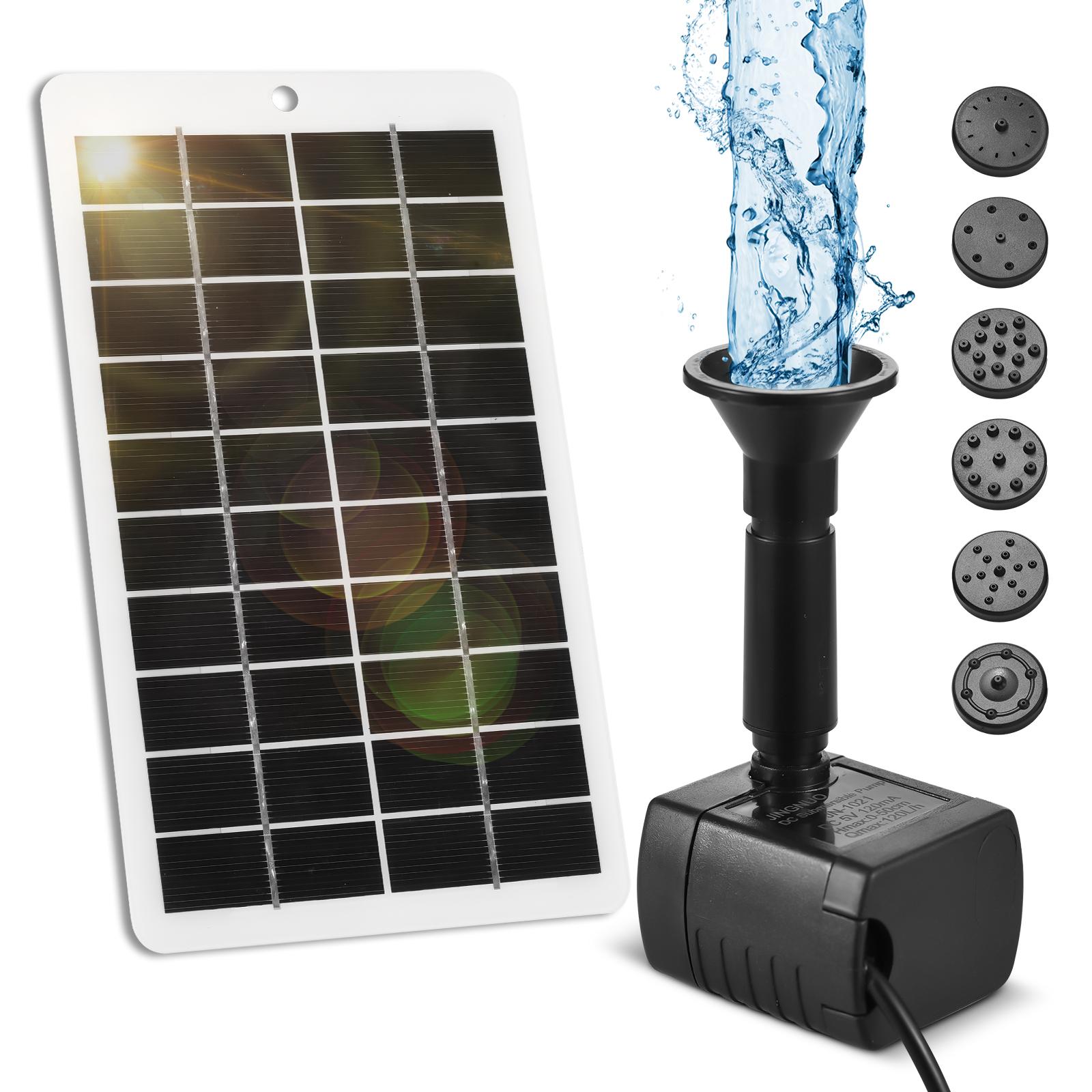 Solar Water Fountain Pump Outdoor 4W 5V Solar Panel Kit 200L/H Flow Rate with 5ft Cable 9 Nozzles for Bird Bath Garden Fish Tank чорний
Solar Water Fountain Pump Outdoor 4W 5V Solar Panel Kit 200L/H Flow Rate with 5ft Cable 9 Nozzles for Bird Bath Garden Fish Tank чорний