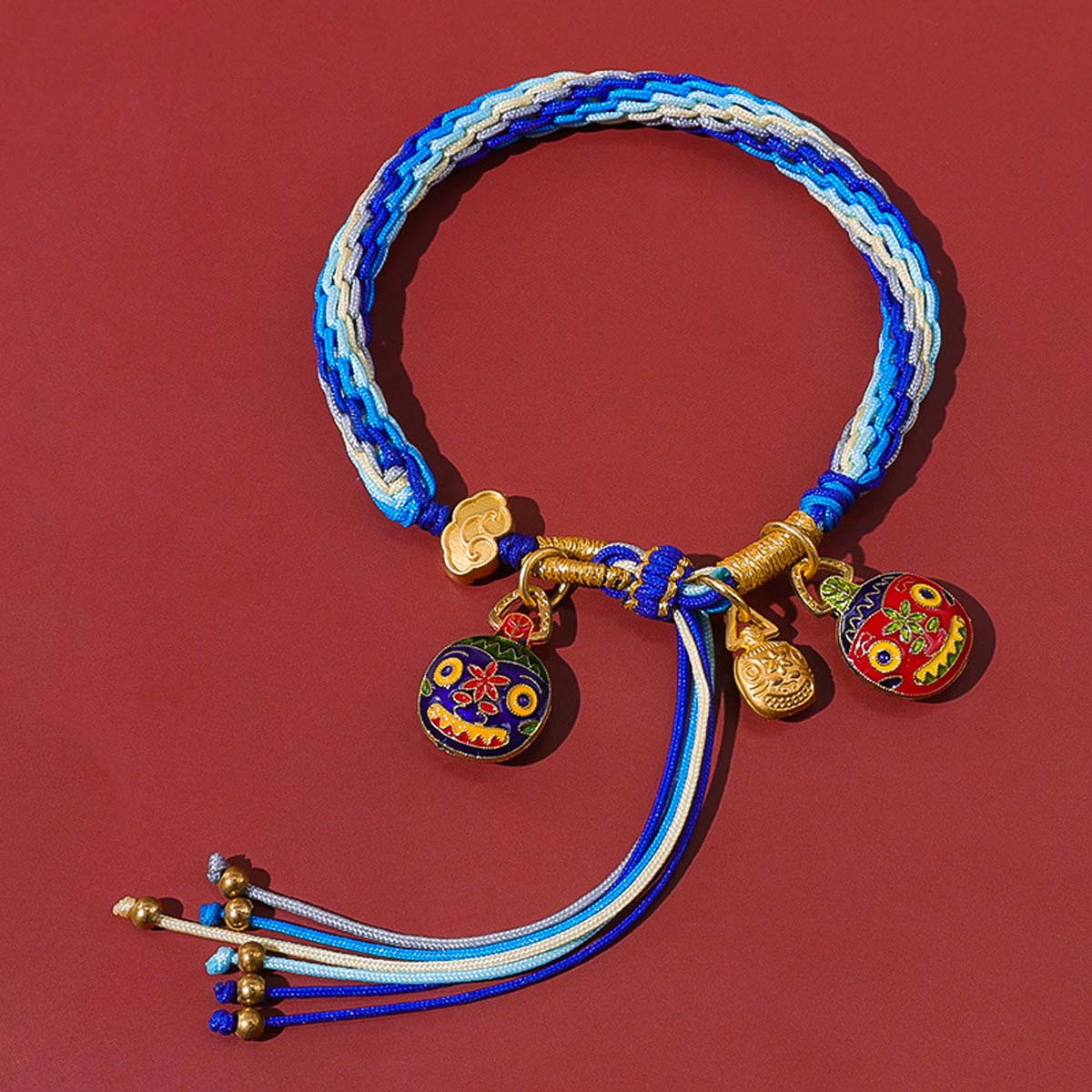 Dragon Boat Festival Five-Color String, Chinese Style Handwoven Cord, Gold-Eating Beast DIY Ethnic Style Bracelet Gold&16cm
Dragon Boat Festival Five-Color String, Chinese Style Handwoven Cord, Gold-Eating Beast DIY Ethnic Style Bracelet Gold&16cm