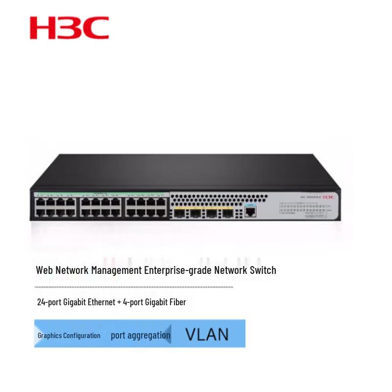 H3C S5024PV5-EI 24-Port Gigabit Layer 2 Managed Network Switch
H3C S5024PV5-EI 24-Port Gigabit Layer 2 Managed Network Switch
