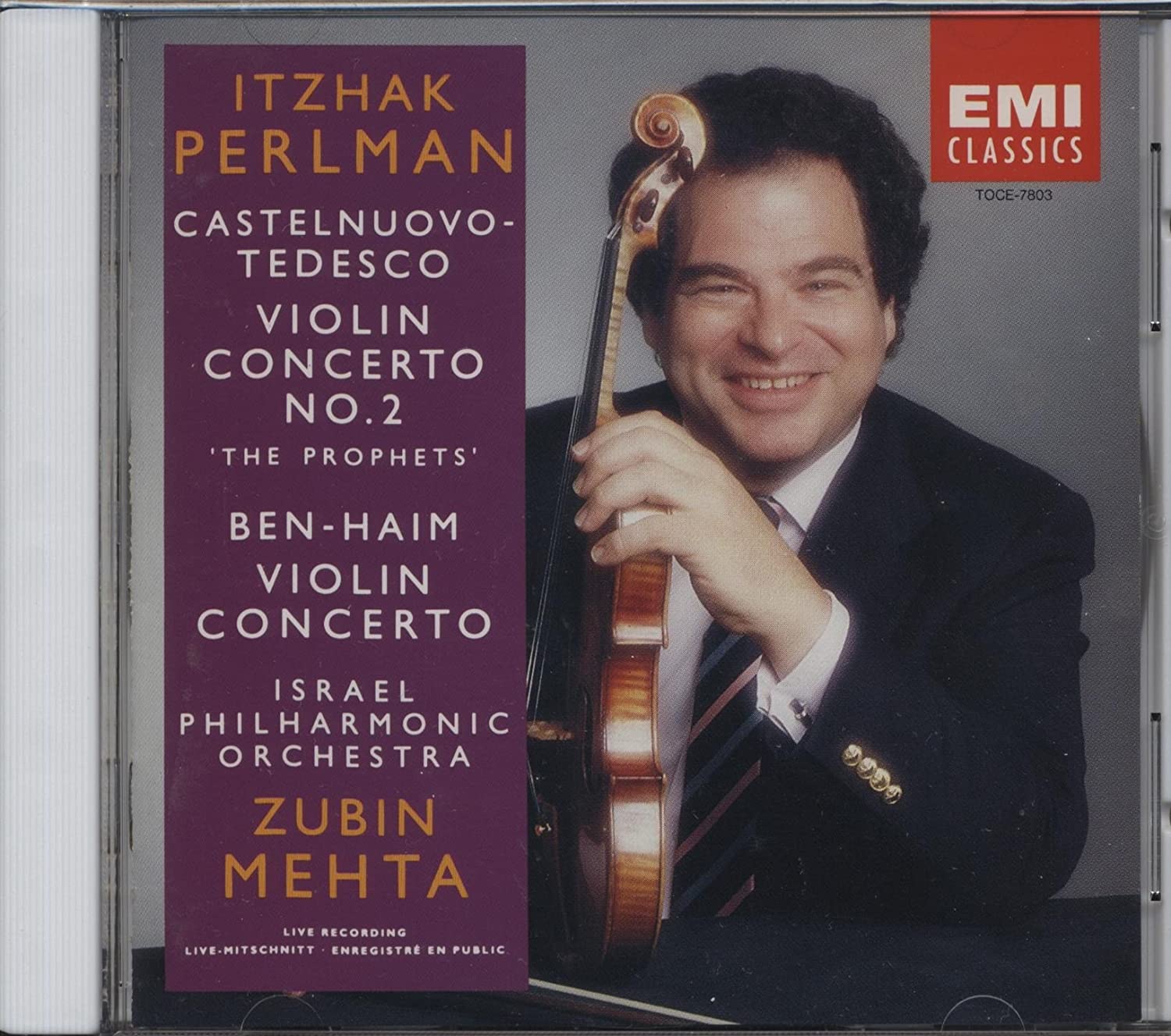 CD PERLMAN (ITZHAK) - Prophet * Violin Concerto No. 2 TOCE7803 Japan ObiClassical Used
CD PERLMAN (ITZHAK) - Prophet * Violin Concerto No. 2 TOCE7803 Japan ObiClassical Used