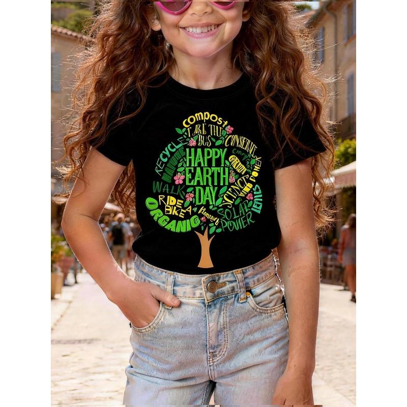 European Size Girls Round Neck Short Sleeved T Shirt with Earth Day Pattern 98cm чёрный
European Size Girls Round Neck Short Sleeved T Shirt with Earth Day Pattern 98cm чёрный