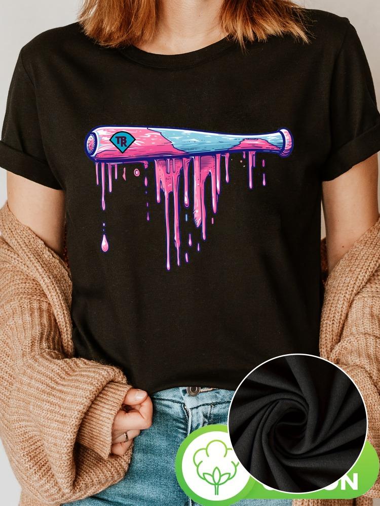 Womens Cotton Crew Neck TShirt with Dripping Baseball Bat Print Casual TShirt for All Seasons Womens Fashion Top 4XL
Womens Cotton Crew Neck TShirt with Dripping Baseball Bat Print Casual TShirt for All Seasons Womens Fashion Top 4XL