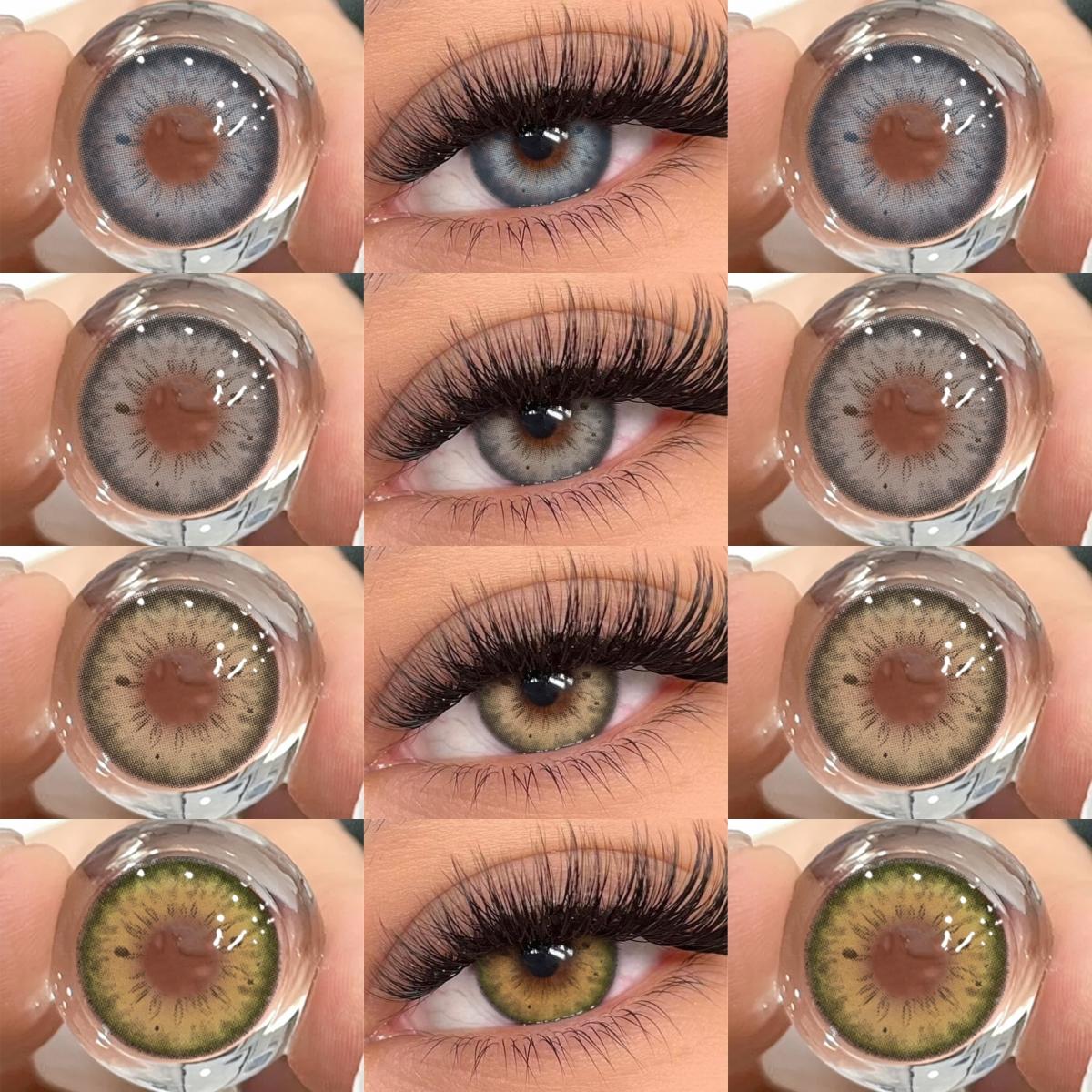 EYESHARE Natural Colored Contact Lenses for Eyes 2pcs Blue Contact Brown Eyes Color Lenses Gray Beauty Pupil Yearly Green Lenses
EYESHARE Natural Colored Contact Lenses for Eyes 2pcs Blue Contact Brown Eyes Color Lenses Gray Beauty Pupil Yearly Green Lenses