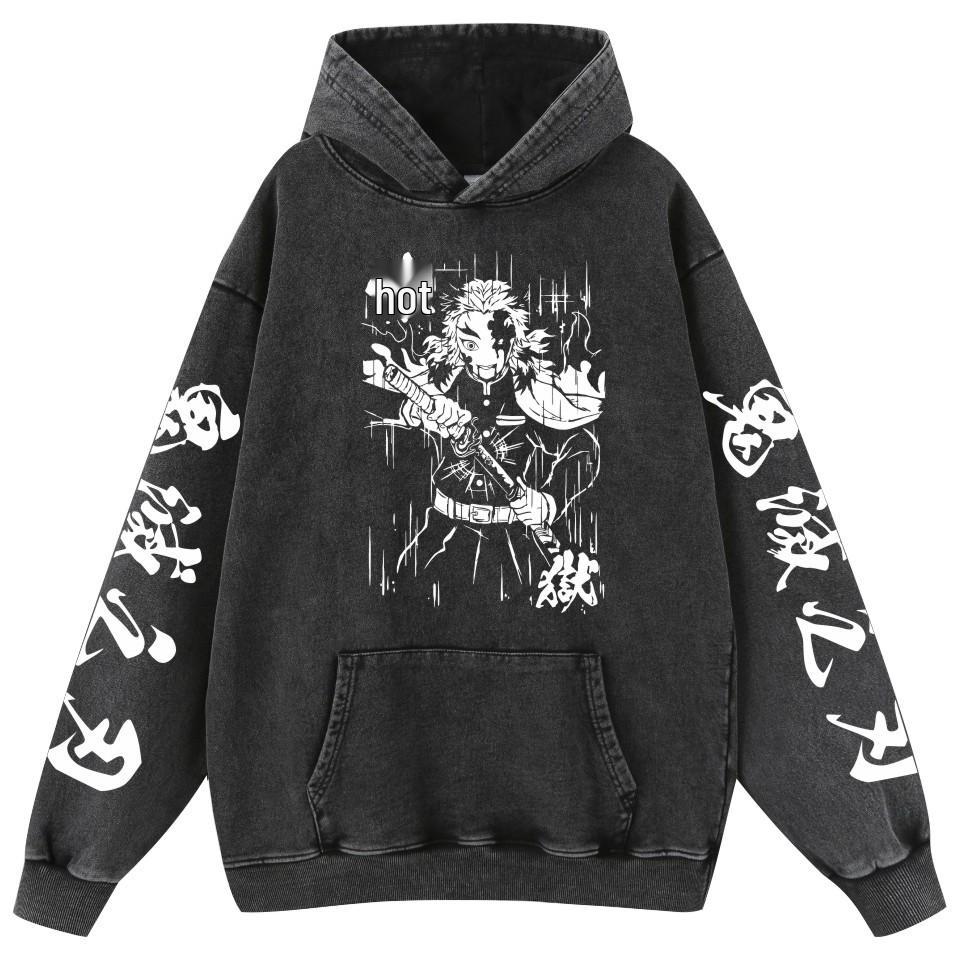 Demon Slayer Distressed Cotton Hoodie for Men & Women Large
Demon Slayer Distressed Cotton Hoodie for Men & Women Large