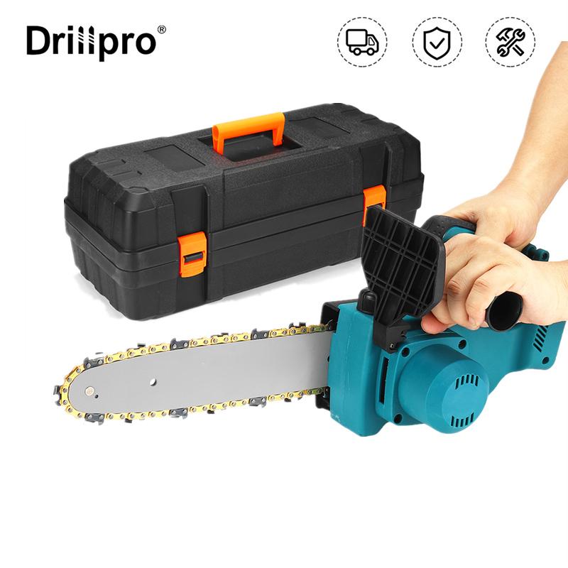 Drillpro 10 дюймов Аккумуляторная электрическая пила Бензопила Бесщеточный двигатель Деревообработка Резак для лесозаготовок Обрезной садовый инструмент для Makiita 18 В Батарея синий 
Drillpro 10 дюймов Аккумуляторная электрическая пила Бензопила Бесщеточный двигатель Деревообработка Резак для лесозаготовок Обрезной садовый инструмент для Makiita 18 В Батарея синий