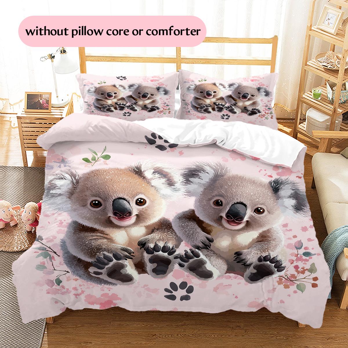 Pink Koala Pattern Bedding Home Decoration Birthday Gift (1 * duvet cover + 2 * pillowcase, without core) 135x200cm
Pink Koala Pattern Bedding Home Decoration Birthday Gift (1 * duvet cover + 2 * pillowcase, without core) 135x200cm