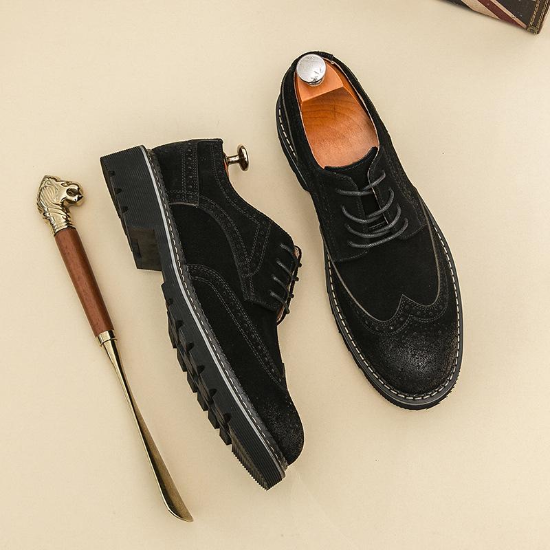 Leather shoes men s genuine leather autumn suede business suede British brogue matte casual men s shoes large size 46 чорний
Leather shoes men s genuine leather autumn suede business suede British brogue matte casual men s shoes large size 46 чорний