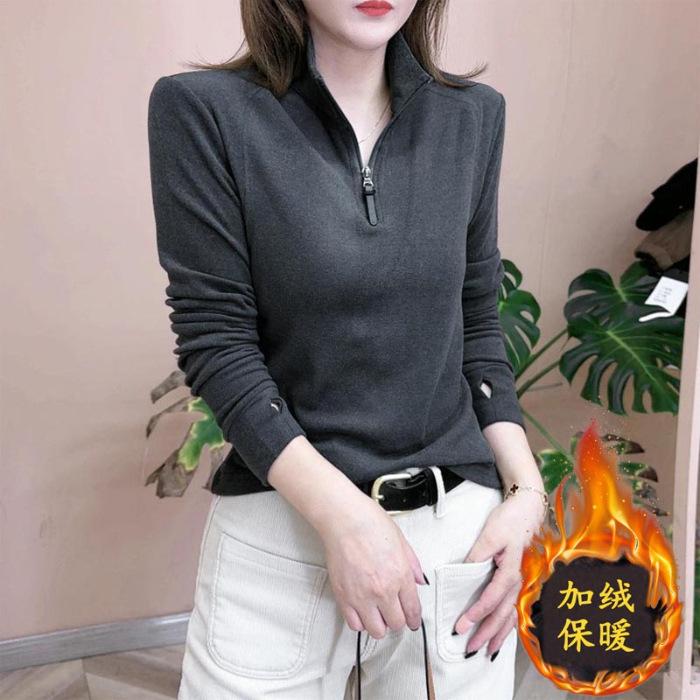 Thickened warm stand-up collar double-sided German velvet bottoming shirt for women s 2025 winter new versatile long-sleeved half-zipper inner top M бордовый
Thickened warm stand-up collar double-sided German velvet bottoming shirt for women s 2025 winter new versatile long-sleeved half-zipper inner top M бордовый