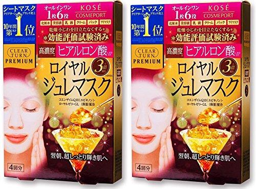 Маска KOSE Clear Turn Premium Royal Gelee, набор из 2 штук, 4 раза (Гиалуроновая кислота)
Маска KOSE Clear Turn Premium Royal Gelee, набор из 2 штук, 4 раза (Гиалуроновая кислота)