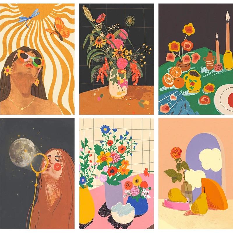 Colorful Female Figures Flower Picture on The Wall Art Posters and Prints New Arrivals Living Room Home Decor Canvas Painting 21cm×30cm NoFrame
Colorful Female Figures Flower Picture on The Wall Art Posters and Prints New Arrivals Living Room Home Decor Canvas Painting 21cm×30cm NoFrame