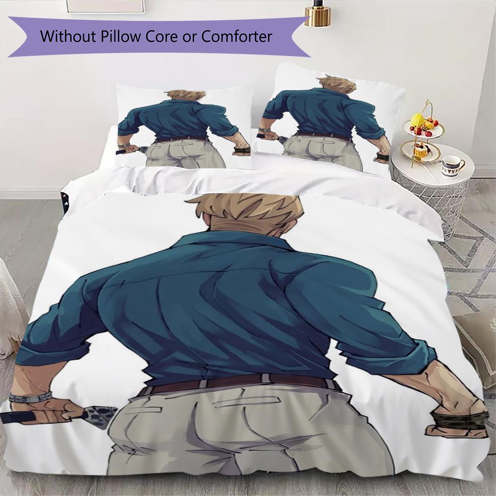Jujutsu Kaisen Pattern Bedding uilt Set uilt Cover Pillowcase Home Decoration Birthday Gift (1 * duvet cover + 2 * pillowcase without core) 135x200cm
Jujutsu Kaisen Pattern Bedding uilt Set uilt Cover Pillowcase Home Decoration Birthday Gift (1 * duvet cover + 2 * pillowcase without core) 135x200cm