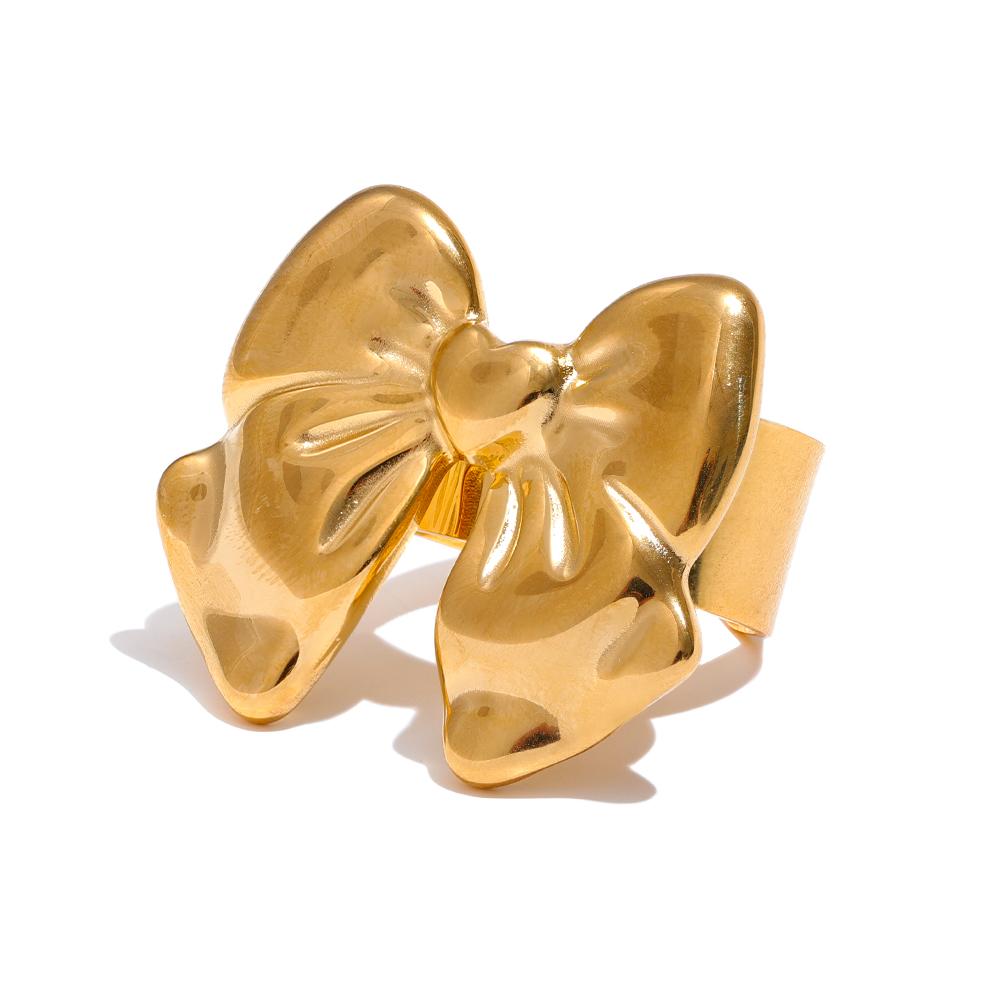 Yhpup High Quality Cast 316L Stainless Steel Bow knot Open Ring Waterproof Metal Texture Exclusive Jewelry for Women Gift
Yhpup High Quality Cast 316L Stainless Steel Bow knot Open Ring Waterproof Metal Texture Exclusive Jewelry for Women Gift