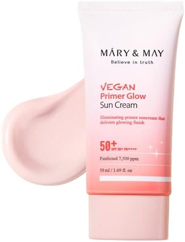Mary&May Vegan Primer Glow Sun Cream SPF50+ PA++++ 50 ml - Skin tone enhancing protective face cream
Mary&May Vegan Primer Glow Sun Cream SPF50+ PA++++ 50 ml - Skin tone enhancing protective face cream