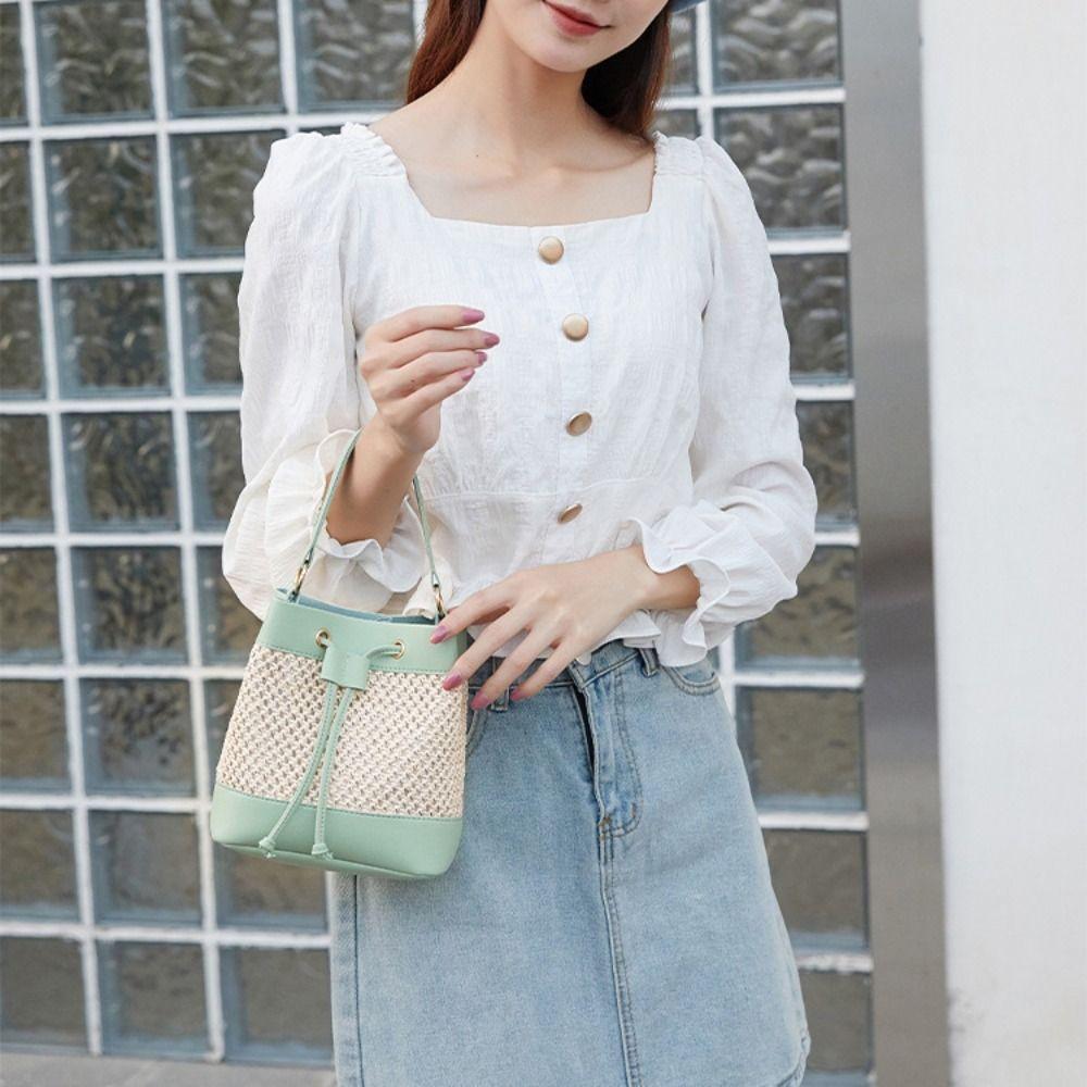 Commute Drawstring Bucket Bag Woven Beach Shoulder Bag Elegant Straw Crossbody Bag Girls рожевий
Commute Drawstring Bucket Bag Woven Beach Shoulder Bag Elegant Straw Crossbody Bag Girls рожевий