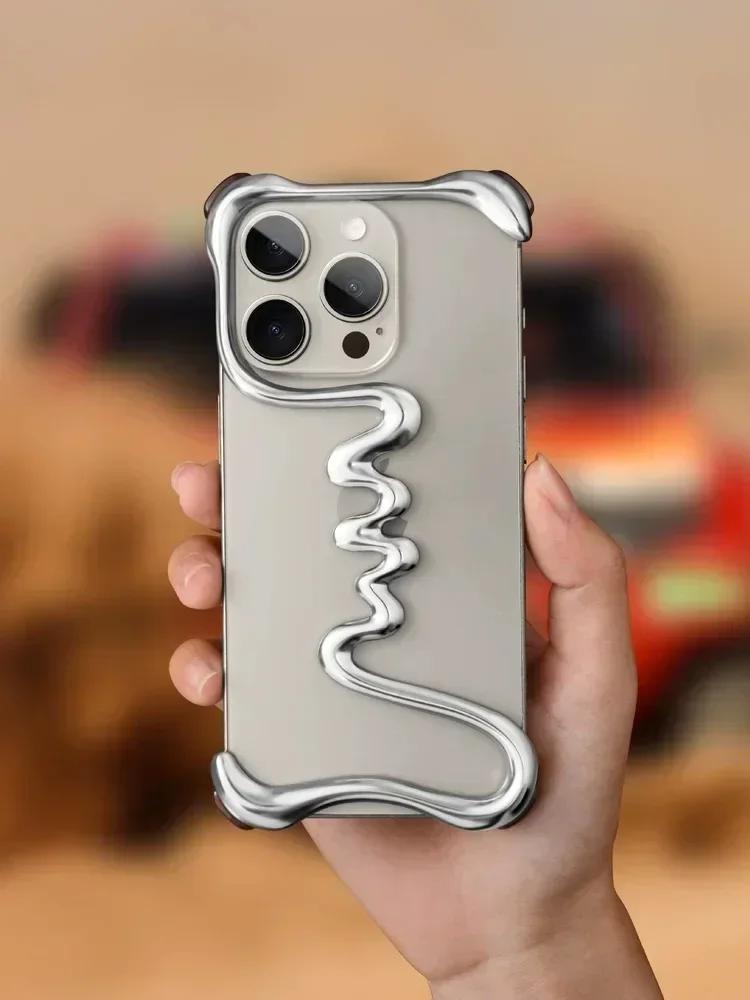 Eary Minimalist for iPhone 16/15 Pro Max Phone Case Aluminum Metal Military-Grade Protection Shockproof Phone 14 Plus Shells zinc alloy&For iPhone 16 Plus срібний
Eary Minimalist for iPhone 16/15 Pro Max Phone Case Aluminum Metal Military-Grade Protection Shockproof Phone 14 Plus Shells zinc alloy&For iPhone 16 Plus срібний