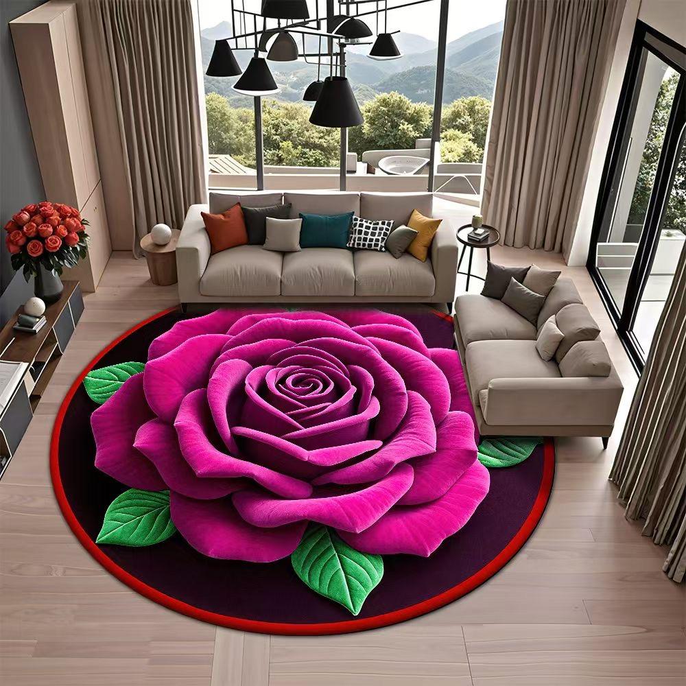 Creative Non-slip Rose Floor Mat Absorbent Quick Dry Flower Carpet Round 3D Dirt-resistant Blanket for Living Room Bedroom рожевий червоний колір
Creative Non-slip Rose Floor Mat Absorbent Quick Dry Flower Carpet Round 3D Dirt-resistant Blanket for Living Room Bedroom рожевий червоний колір