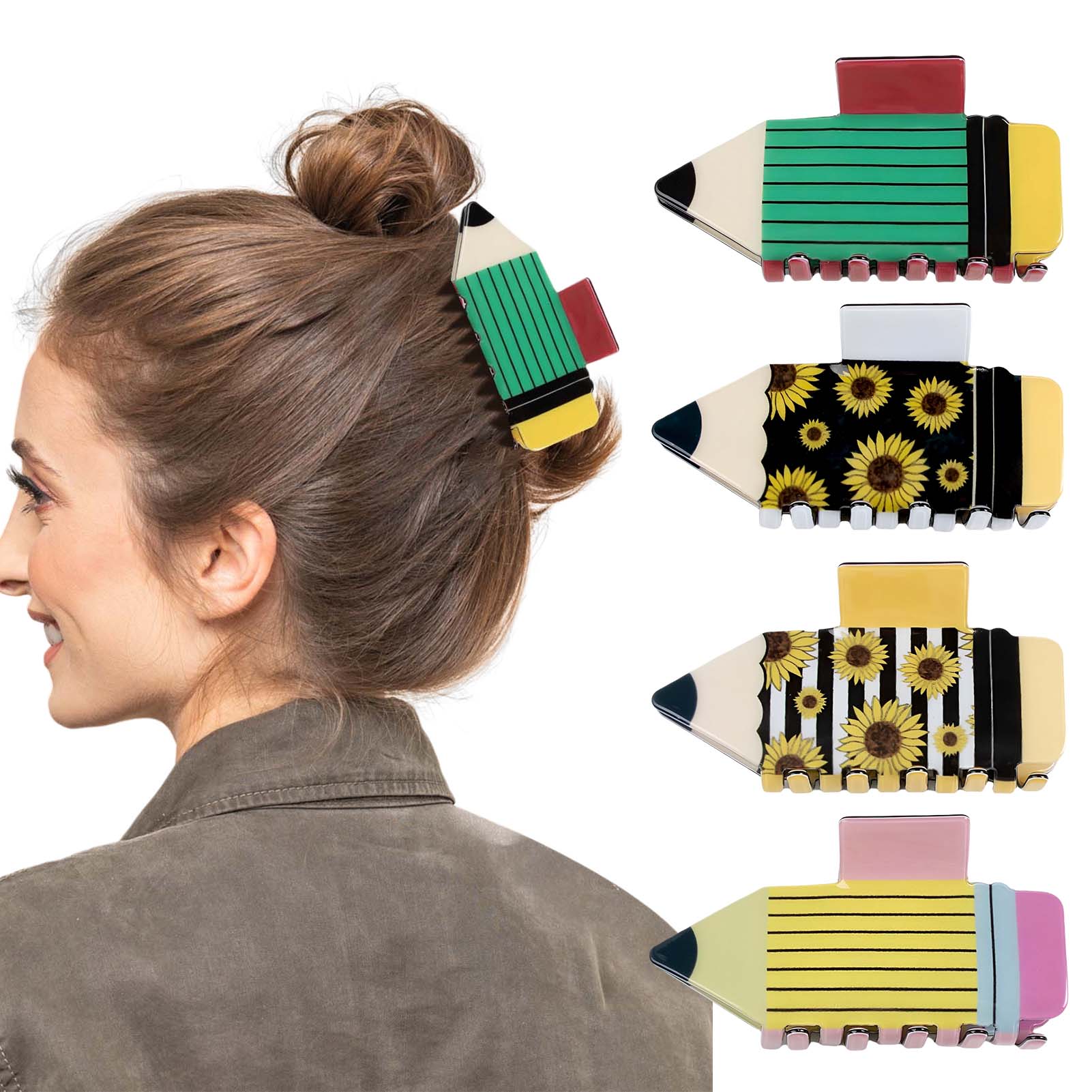 Creative Women s Shark Clip Cartoon Cute Pencil Shaped Ponytail Clip Home Travel Festival Party Lazy Style Hair Accessories
Creative Women s Shark Clip Cartoon Cute Pencil Shaped Ponytail Clip Home Travel Festival Party Lazy Style Hair Accessories
