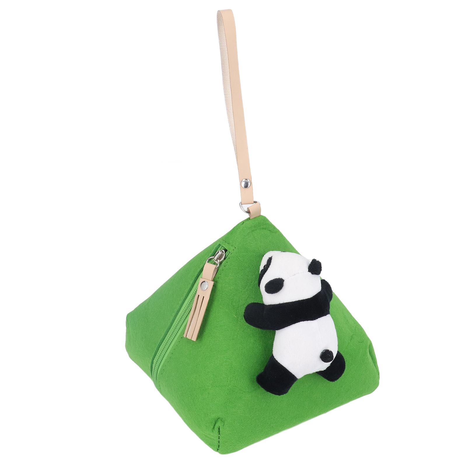 Triangle Coin Purse Soft Felt Zongzi Shape Panda Decoration Large Capacity Key Bag for Cosmetics
Triangle Coin Purse Soft Felt Zongzi Shape Panda Decoration Large Capacity Key Bag for Cosmetics