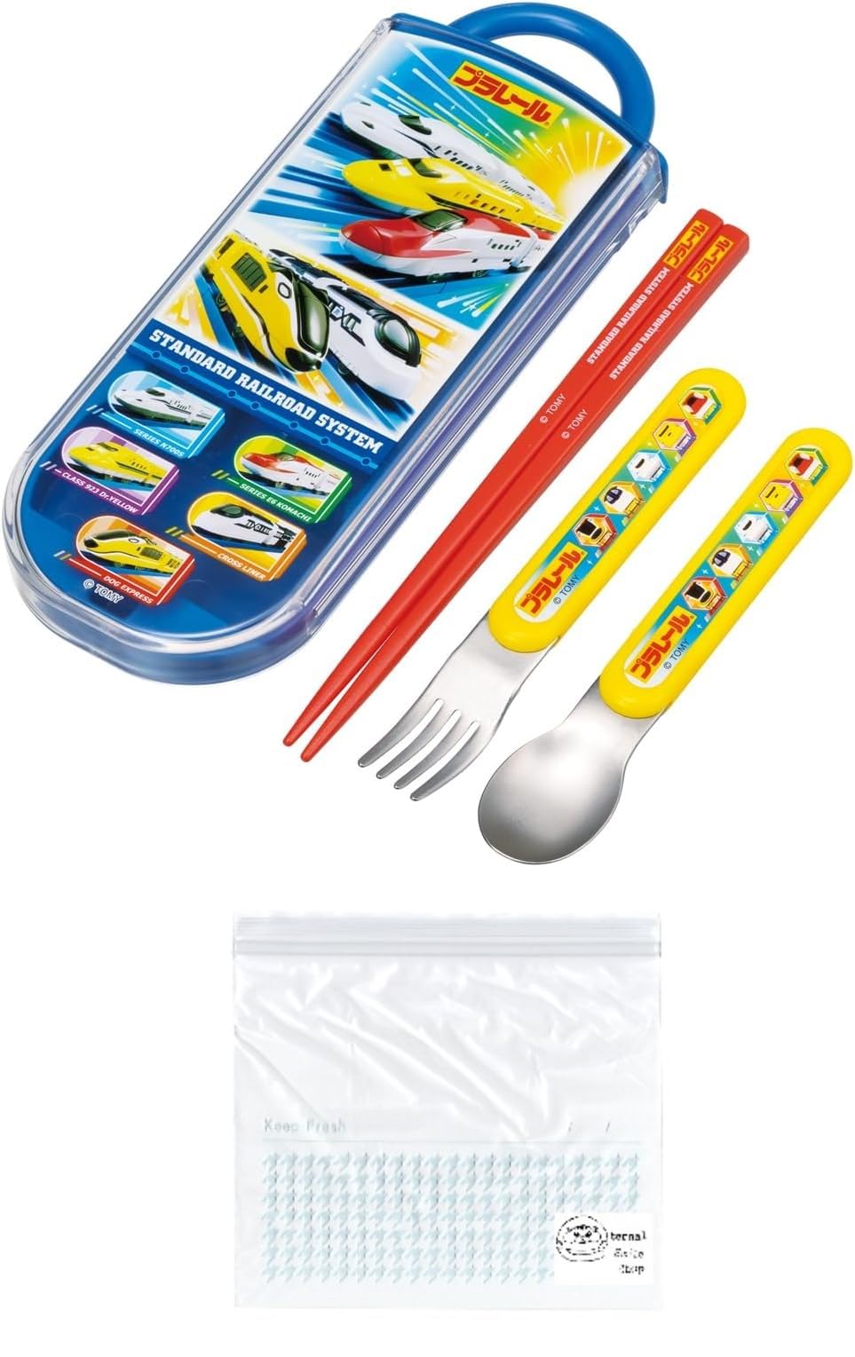 Plarail Trio Bento Chopstick Made in Dishwasher Takara Tomy Set Freezer Set, Chopsticks, Spoon, Fork, Case, Slide-out Type, Japan, Safe,
Plarail Trio Bento Chopstick Made in Dishwasher Takara Tomy Set Freezer Set, Chopsticks, Spoon, Fork, Case, Slide-out Type, Japan, Safe,