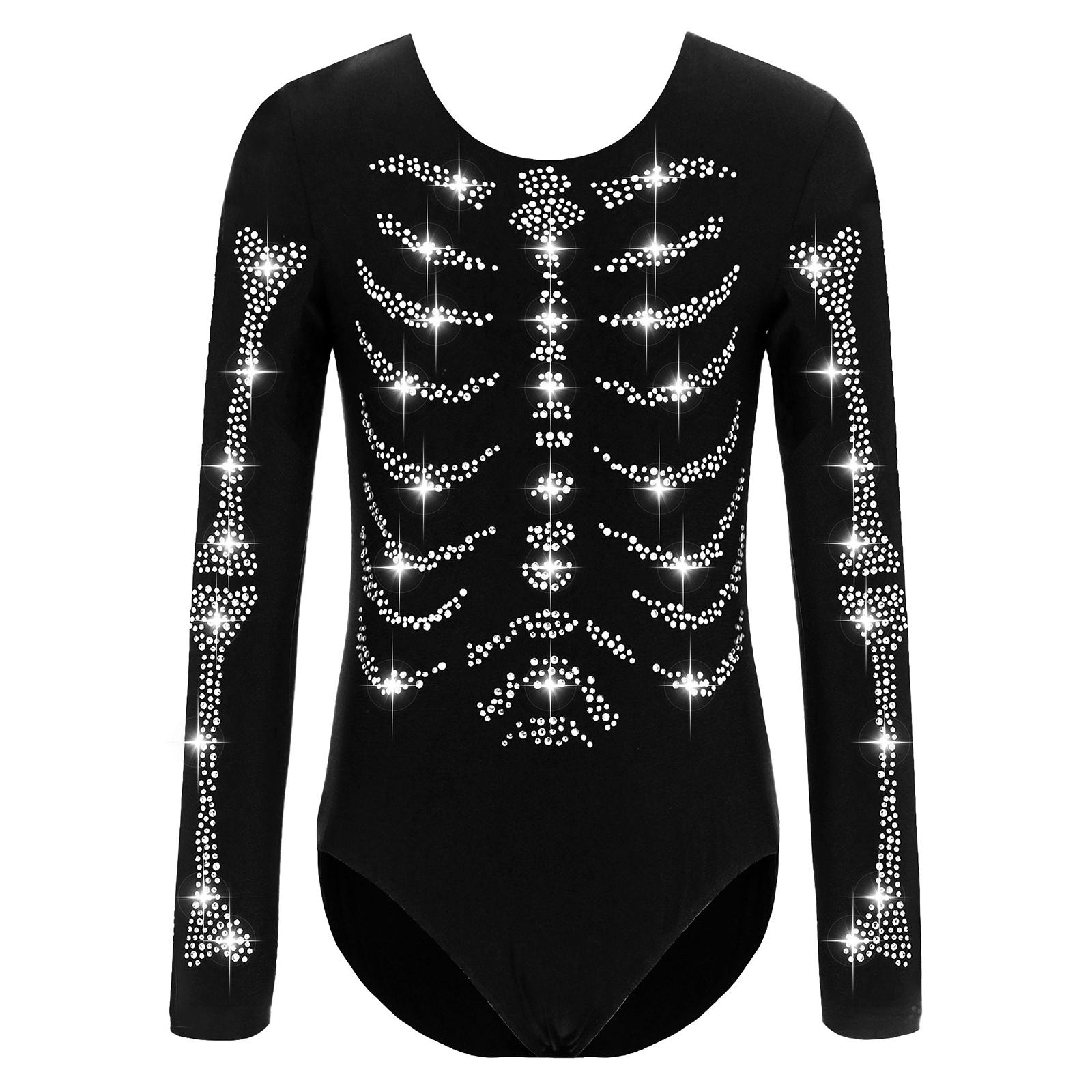 Unisex Kids Skeleton Costume Shiny Rhinestones Round Neck Long Sleeve Press Button Jumpsuit 9-10 Years білий
Unisex Kids Skeleton Costume Shiny Rhinestones Round Neck Long Sleeve Press Button Jumpsuit 9-10 Years білий
