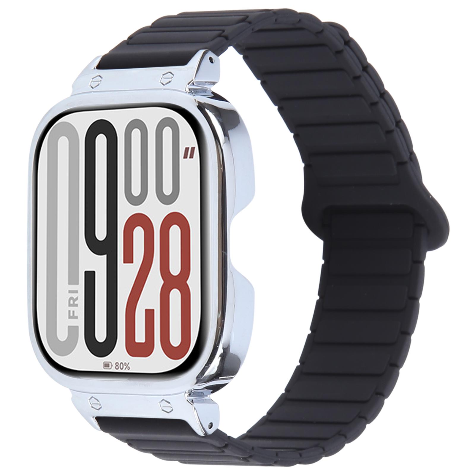 For Xiaomi Redmi Watch 5 / 4 Metal Silver Frame Integrated Magnetic Silicone Watch Band
For Xiaomi Redmi Watch 5 / 4 Metal Silver Frame Integrated Magnetic Silicone Watch Band