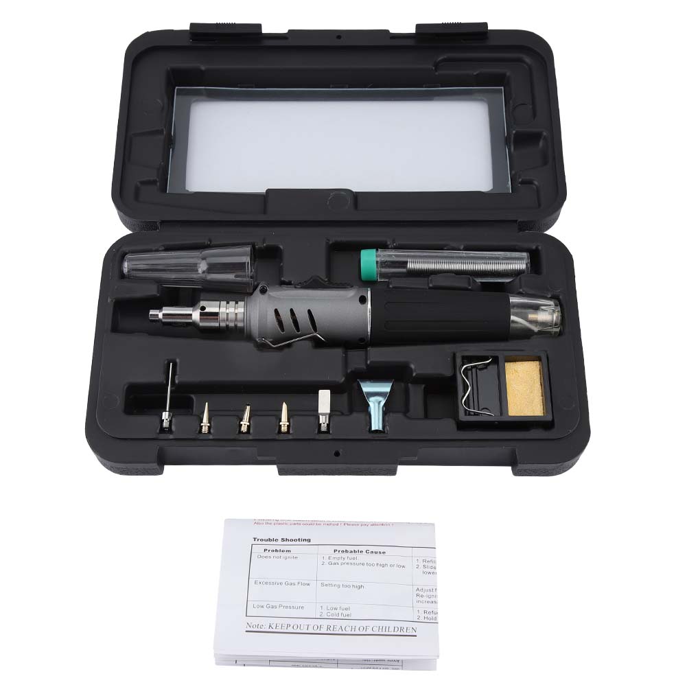 10 in 1 Gas Soldering Kit Portable Butane Welding Cord Soldering Kit with Auto Ignition Hot for Welding
10 in 1 Gas Soldering Kit Portable Butane Welding Cord Soldering Kit with Auto Ignition Hot for Welding