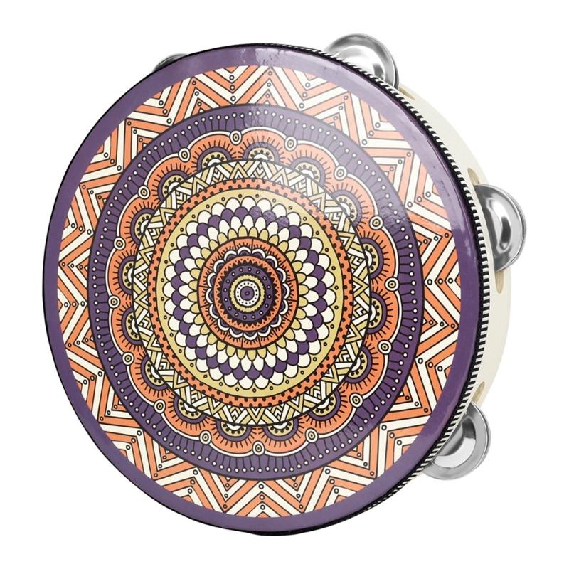 Metal Bells Hand Held Percussion Drum with Ergonomic Handle Grip 8 Inch Single Row Tambourine Round Musical Tambourine
Metal Bells Hand Held Percussion Drum with Ergonomic Handle Grip 8 Inch Single Row Tambourine Round Musical Tambourine