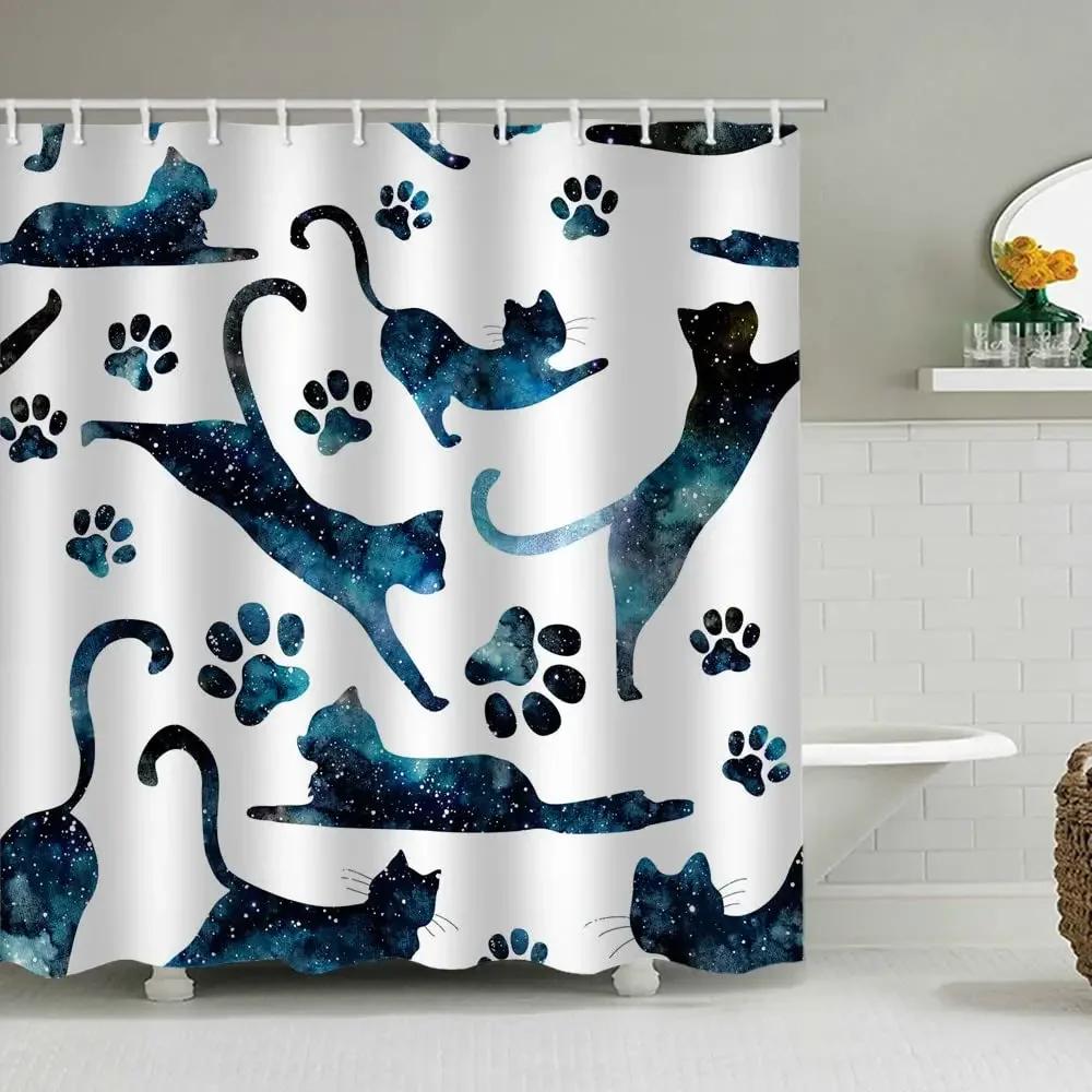 Cool Black Cat Shower Curtain Hippie Bathroom Gothic Green Background Funny Animal Hipster Art Bathtub Decor With Hook W60H190(CM)-1 Pcs
Cool Black Cat Shower Curtain Hippie Bathroom Gothic Green Background Funny Animal Hipster Art Bathtub Decor With Hook W60H190(CM)-1 Pcs