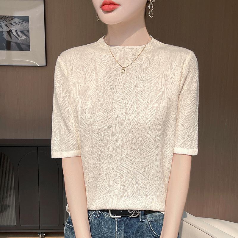 Women s Spring 2025 Fine Merino Wool Leaf Jacquard Half-Sleeve Knitted Base Layer Top Extra Large брудно-білий
Women s Spring 2025 Fine Merino Wool Leaf Jacquard Half-Sleeve Knitted Base Layer Top Extra Large брудно-білий
