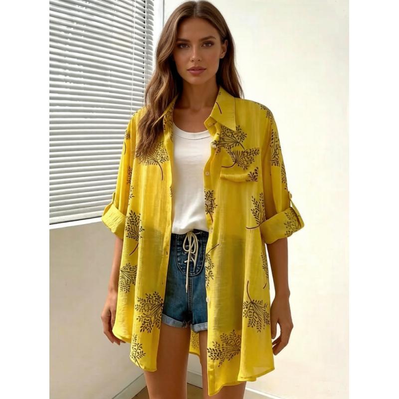 Women Clothing European Style Spring and Summer Fashion Print Loose Fit Long Sleeve Casual XL жовтий
Women Clothing European Style Spring and Summer Fashion Print Loose Fit Long Sleeve Casual XL жовтий