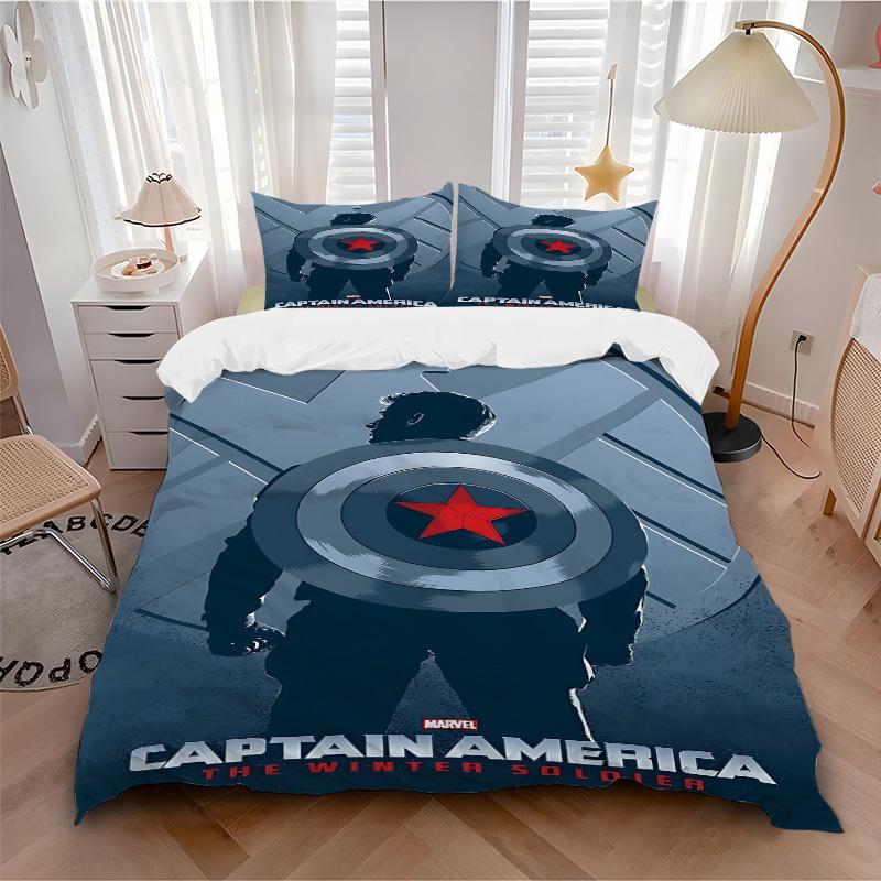 3pcs Captain America 1 Cover+2 Pillowcases, Pillow Inserts Not Included, Machine Washable, All-Season Use, Teen and Adult Rooms129 135x200cm
3pcs Captain America 1 Cover+2 Pillowcases, Pillow Inserts Not Included, Machine Washable, All-Season Use, Teen and Adult Rooms129 135x200cm