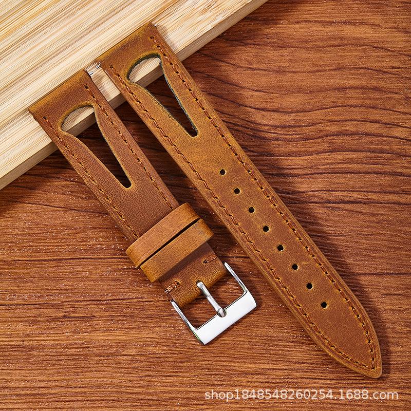 Crazy Horse Leather Strap Is Suitable For/20Mm/21Mm Punched, Breathable, Soft And Quick-Release Models. 20MM светло-коричневого
Crazy Horse Leather Strap Is Suitable For/20Mm/21Mm Punched, Breathable, Soft And Quick-Release Models. 20MM светло-коричневого