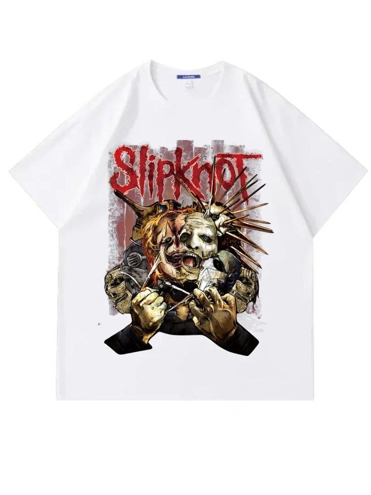 Футболка з візерунком Slipknot Y2K вінтажний стрітвеар Вільні повсякденні топ-и важкого металу Унісекс та жіночі футболки Жіночий одяг 3XL
Футболка з візерунком Slipknot Y2K вінтажний стрітвеар Вільні повсякденні топ-и важкого металу Унісекс та жіночі футболки Жіночий одяг 3XL