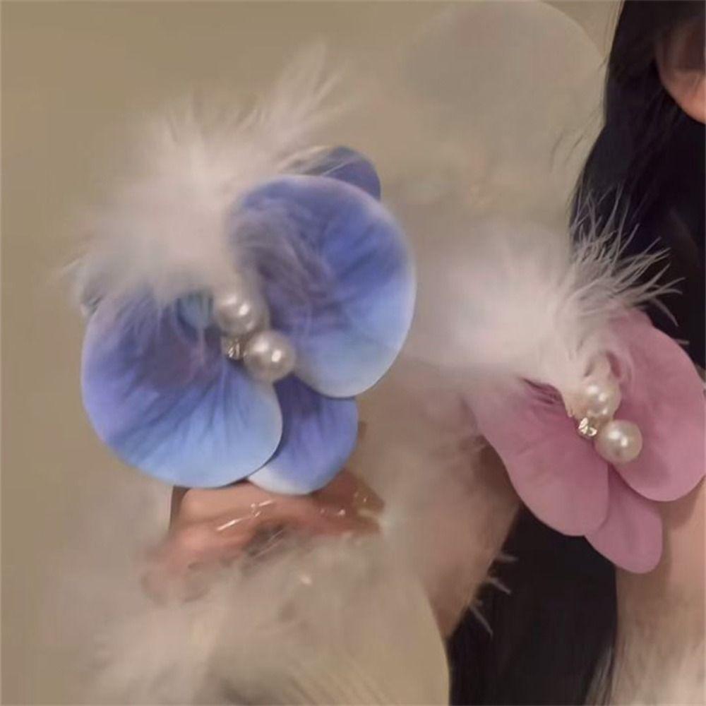 Cloth Butterfly Orchid Hairpin Butterfly Orchid Pearl Feather Hair Clip Flower Hair Clip Holiday синий
Cloth Butterfly Orchid Hairpin Butterfly Orchid Pearl Feather Hair Clip Flower Hair Clip Holiday синий