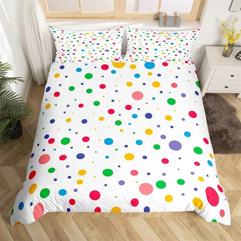 Colorful Polka Dots King Duvet Cover Circles Print Bedding Set Microfiber Watercolor Dots Comforter Cover For Teen Girls Women EU Single(135*200cm)3pcs
Colorful Polka Dots King Duvet Cover Circles Print Bedding Set Microfiber Watercolor Dots Comforter Cover For Teen Girls Women EU Single(135*200cm)3pcs