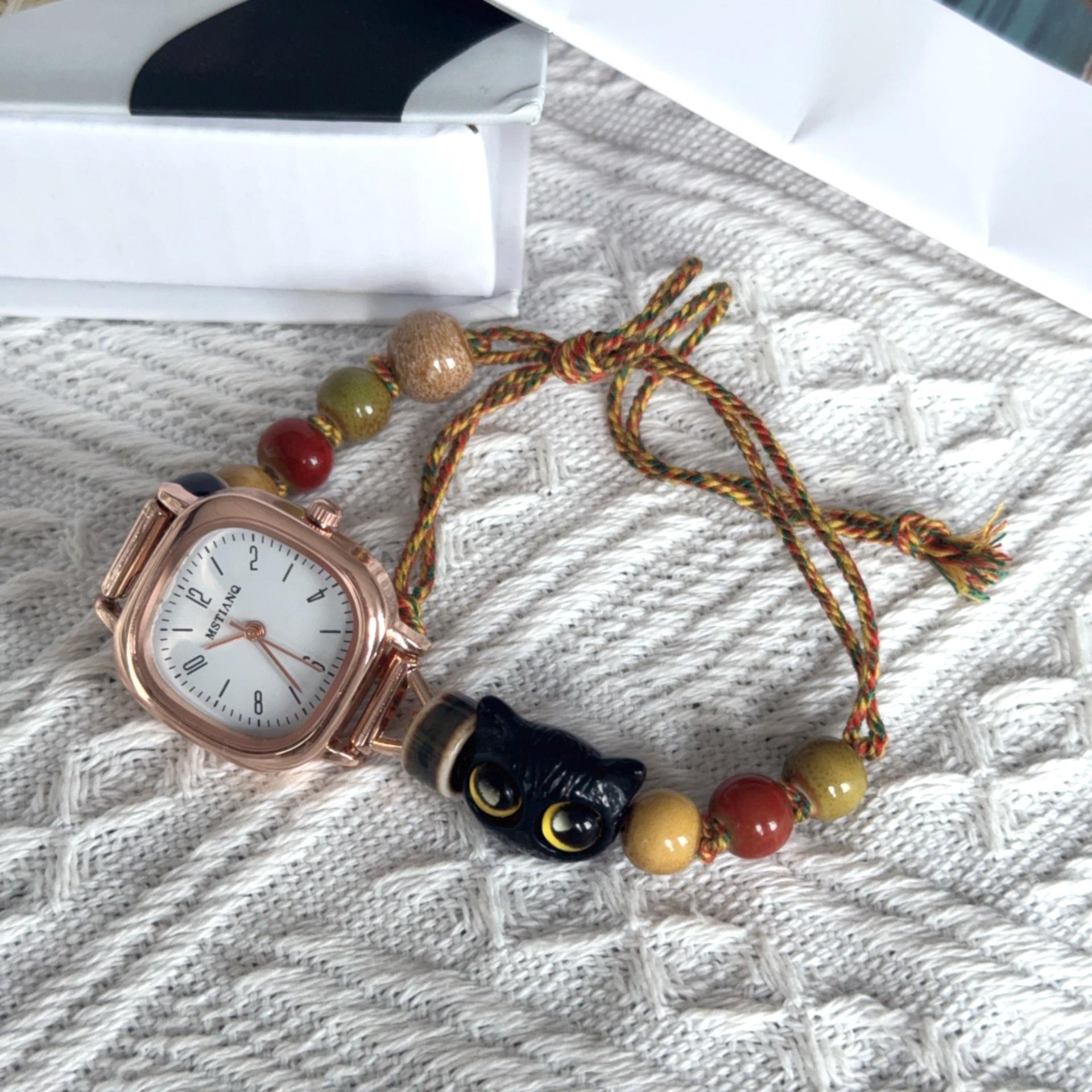 Cute Cartoon Student Girl Bead Watch Bracelet Bracelet Watch Small Sandalwood Ethnic Style New Chinese Jewelry Watch
Cute Cartoon Student Girl Bead Watch Bracelet Bracelet Watch Small Sandalwood Ethnic Style New Chinese Jewelry Watch