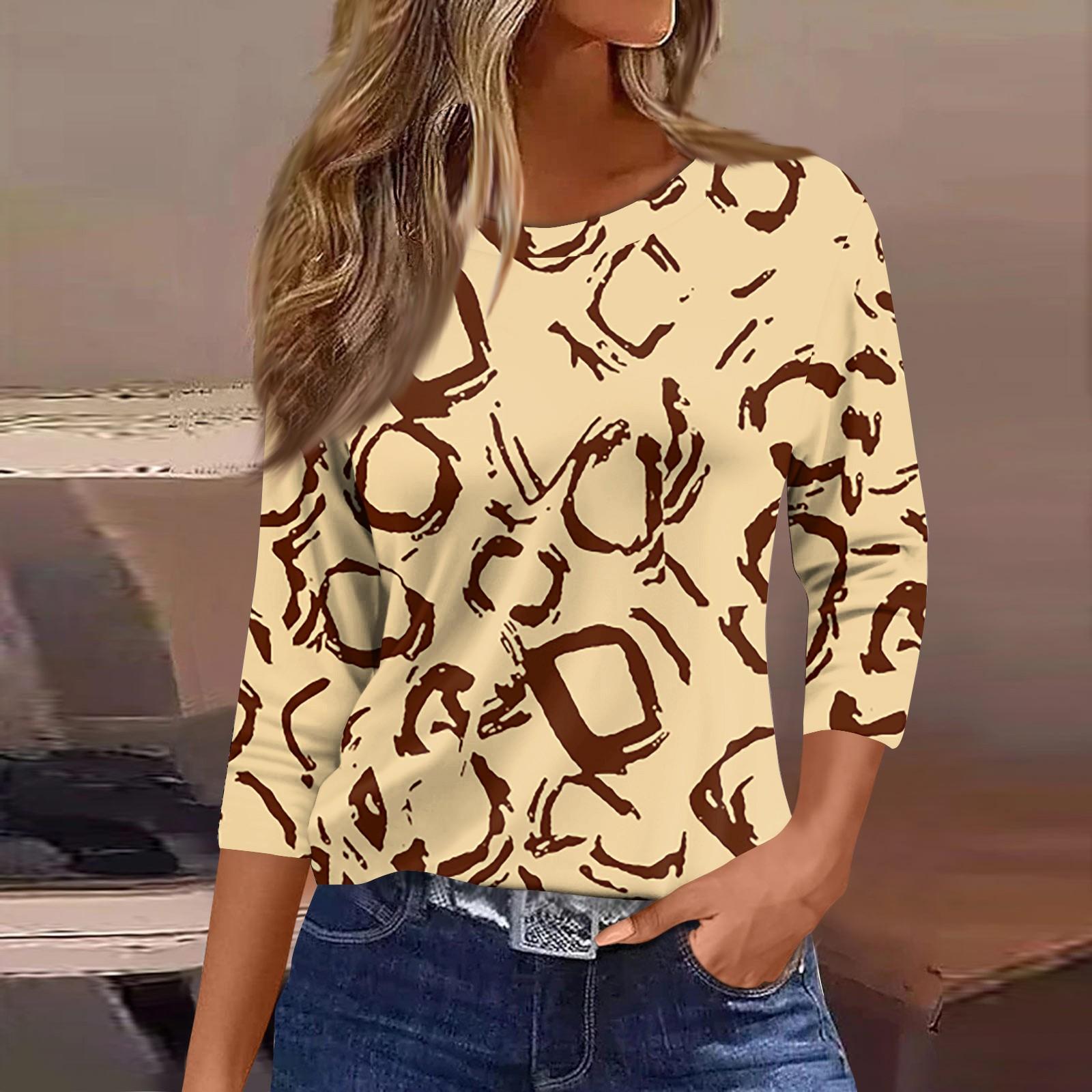 Women s Fashion Casual Round Neck 3/4 Sleeve Loose Printed T-Shirt Ladies Top XXL
Women s Fashion Casual Round Neck 3/4 Sleeve Loose Printed T-Shirt Ladies Top XXL