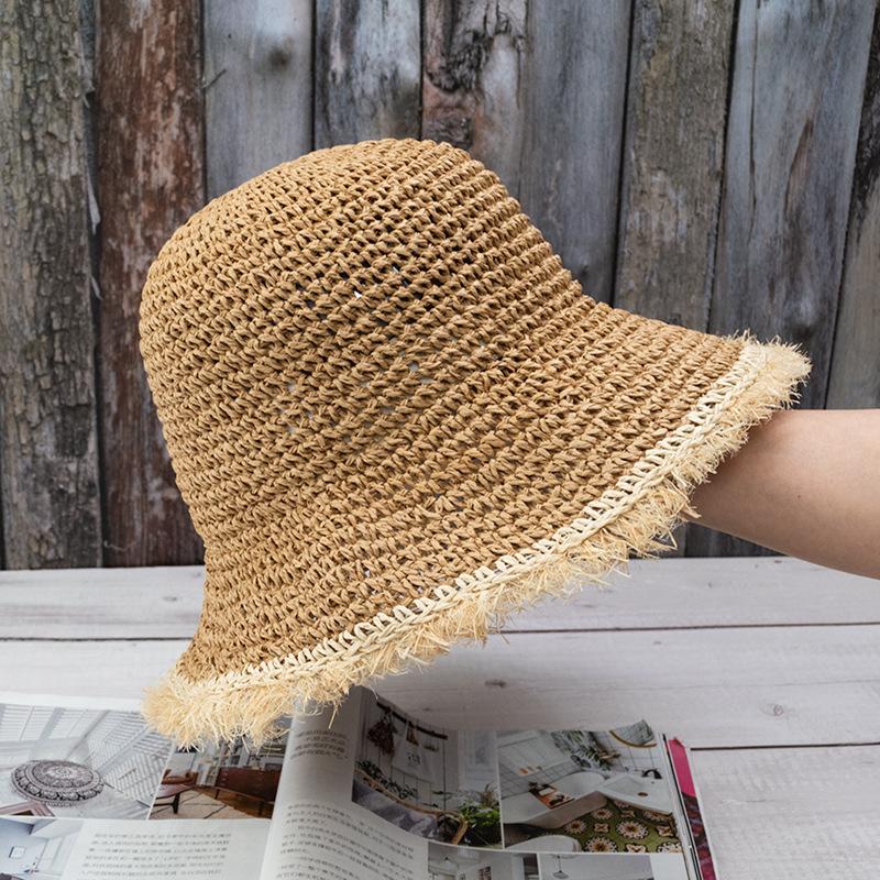 Women s Frayed Edge Straw Bucket Hat Crochet Sun Hat with Trim Wide Brim UV Protection for Summer Beach & Vacation
Women s Frayed Edge Straw Bucket Hat Crochet Sun Hat with Trim Wide Brim UV Protection for Summer Beach & Vacation