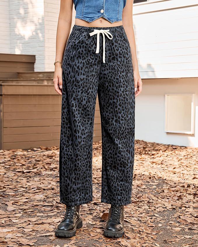 2025 Spring/Autumn High-Waisted Wide-Leg Leopard Print Elastic Pants Large чорний
2025 Spring/Autumn High-Waisted Wide-Leg Leopard Print Elastic Pants Large чорний