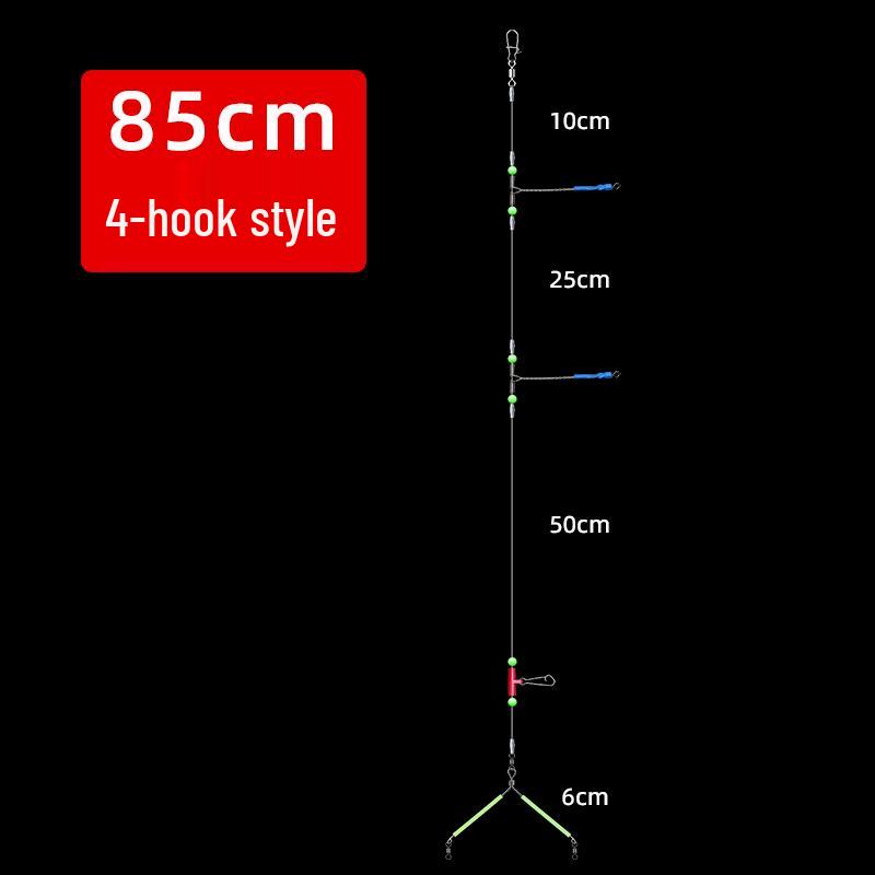 Luminous Anti-Tangle Sea Fishing Rig with Nylon Line and Hooks
Luminous Anti-Tangle Sea Fishing Rig with Nylon Line and Hooks